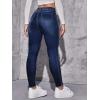 imageSweatyRocks Womens Casual High Rise Ripped Jeans Zipper Fly Skinny Denim PantsSolid Blue