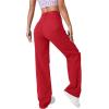 imageSweatyRocks Womens Casual Loose Ripped Denim Pants Distressed Wide Leg JeansRed