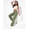 imageSweatyRocks Womens High Waist Cargo Jeans Flap Pocket Wide Leg Denim PantsArmy Green