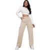 imageSweatyRocks Womens High Waist Cargo Jeans Flap Pocket Wide Leg Denim PantsKhaki
