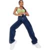 imageSweatyRocks Womens High Waist Straight Leg Jeans Ripped Distressed Denim PantsDark Blue