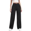 imageSweatyRocks Womens Casual Boyfriend Jeans High Rise Denim Pants with PocketDark Black