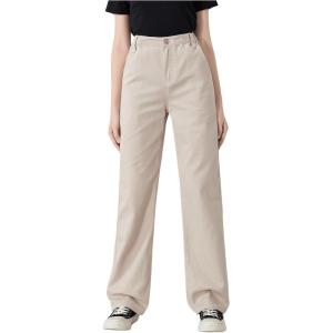 imageSweatyRocks Girls Casual High Waisted Straight Leg Jeans Plain Denim Pants with PocketBeige