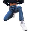 imageSweatyRocks Womens Casual High Waisted Straight Leg Boyfriend Jeans Denim PantsDark Wash Color