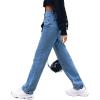 imageSweatyRocks Womens Casual High Waisted Straight Leg Boyfriend Jeans Denim PantsMedium Wash Color