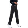imageSweatyRocks Womens Casual High Waisted Straight Leg Boyfriend Jeans Denim PantsSolid Black