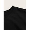 imageSweatyRocks Womens Corset Crop Sweatshirt Long Sleeve Hanky Hem Cropped Pullover TopsBlack