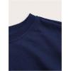 imageSweatyRocks Womens Corset Crop Sweatshirt Long Sleeve Hanky Hem Cropped Pullover TopsDark Blue