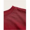 imageSweatyRocks Womens Corset Crop Sweatshirt Long Sleeve Hanky Hem Cropped Pullover TopsRed