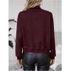 imageSweatyRocks Womens Faux Suede Short Bomber Jacket Coat Stand Collar Lightweight Zip Up Fashion Outerwear TopsBurgundy