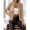 imageSweatyRocks Womens Faux Suede Short Bomber Jacket Coat Stand Collar Lightweight Zip Up Fashion Outerwear TopsKhaki
