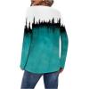 imageSweatyRocks Womens Graphic Tees Long Sleeves Tie Dye Print Lightweight Notch Neck T ShirtMulticolor