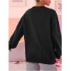 imageSweatyRocks Womens Letter Graphic Crewneck Sweatshirts Long Sleeve Oversized Pullover TopBlack