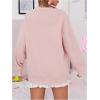 imageSweatyRocks Womens Letter Graphic Crewneck Sweatshirts Long Sleeve Oversized Pullover TopLight Pink