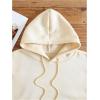 imageSweatyRocks Womens Letter Graphic Drawstring Hoodies Long Sleeve Thermal Pullovers SweatshirtsApricot