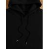 imageSweatyRocks Womens Letter Graphic Drawstring Hoodies Long Sleeve Thermal Pullovers SweatshirtsBlack