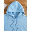 imageSweatyRocks Womens Letter Graphic Drawstring Hoodies Long Sleeve Thermal Pullovers SweatshirtsBlue
