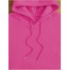imageSweatyRocks Womens Letter Graphic Drawstring Hoodies Long Sleeve Thermal Pullovers SweatshirtsHot Pink