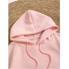 imageSweatyRocks Womens Letter Graphic Drawstring Hoodies Long Sleeve Thermal Pullovers SweatshirtsPink