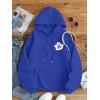 imageSweatyRocks Womens Letter Graphic Drawstring Hoodies Long Sleeve Thermal Pullovers SweatshirtsRoyal Blue
