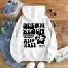 imageSweatyRocks Womens Letter Graphic Drawstring Hoodies Long Sleeve Thermal Pullovers SweatshirtsWhite