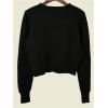 imageSweatyRocks Womens Light Weight Cardigan Round Neck Long Sleeve Button Down Sweaters KnitwearBlack