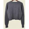 imageSweatyRocks Womens Light Weight Cardigan Round Neck Long Sleeve Button Down Sweaters KnitwearGrey
