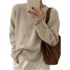 imageSweatyRocks Womens Light Weight Cardigan Round Neck Long Sleeve Button Down Sweaters KnitwearApricot