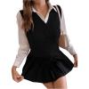 imageSweatyRocks Womens Sweater Vest V Neck Slim Fit Sleeveless Cable Knit TopsBlack