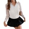 imageSweatyRocks Womens Sweater Vest V Neck Slim Fit Sleeveless Cable Knit TopsWhite