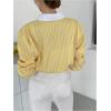 imageSweatyRocks Womens Button Down Blouse Striped Long Sleeve Collared Office Work TopsYellow