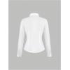 imageSweatyRocks Womens Button Down Long Sleeve Shirts Collar Office Work Blouse TopsWhite
