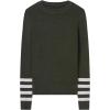 imageSweatyRocks Womens Casual Colorblock Striped Sweater Crewneck Long Sleeve Pullover Knit TopsDark Green