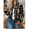 imageSweatyRocks Womens Casual Graphic Zip Up Bomber Jackets Stand Collar Lightweight Cropped Outerwear TopsApricot