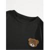imageSweatyRocks Womens Cute Bear Sweatshirts Long Sleeve Crewneck Casual Pullover TopsBlack