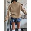 imageSweatyRocks Womens Cute Bear Sweatshirts Long Sleeve Crewneck Casual Pullover TopsKhaki