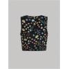 imageSweatyRocks Womens Floral Print V Neck Vest Tie Front Sleeveless Boho Vests TopsBlack