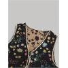 imageSweatyRocks Womens Floral Print V Neck Vest Tie Front Sleeveless Boho Vests TopsBlack
