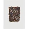 imageSweatyRocks Womens Floral Print V Neck Vest Tie Front Sleeveless Boho Vests TopsBrown