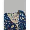 imageSweatyRocks Womens Floral Print V Neck Vest Tie Front Sleeveless Boho Vests TopsRoyal Blue