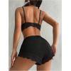 imageSweatyRocks Womens Lace Lingerie Set Bra and Boyshorts Underwear Sets SleepwearBlack
