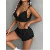 imageSweatyRocks Womens Lace Lingerie Set Bra and Boyshorts Underwear Sets SleepwearBlack