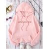 imageSweatyRocks Womens Letter Graphic Drawstring Hoodies Long Sleeve Pullovers Sweatshirts TopsPink