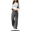 imageSweatyRocks Womens Long Sleeve Y2k Basic Crop Top Goth Slim Fit Summer Workout T ShirtWhite
