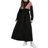 imageSweatyRocks Womens Long Sleeve Zip Up Funnel Neck Dress Flared Hem Maxi DressesBlack