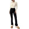 imageSweatyRocks Womens Long Sleeves Cable Knit Sweater Crew Neck Slim Fit Solid Color Pullover TopsBeige