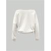 imageSweatyRocks Womens Off The Shoulder Sweatshirt Casual Long Sleeve Pullover Crop TopsApricot