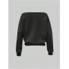 imageSweatyRocks Womens Off The Shoulder Sweatshirt Casual Long Sleeve Pullover Crop TopsBlack