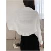 imageSweatyRocks Womens Open Front Cropped Cardigan Long Sleeve Bolero Shrug SweaterSolid White