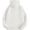 imageSweatyRocks Womens Oversized Letter Graphic Hoodies Drawstring Drop Shoulder Casual Thermal Hooded Sweatshirt with PocketWhite